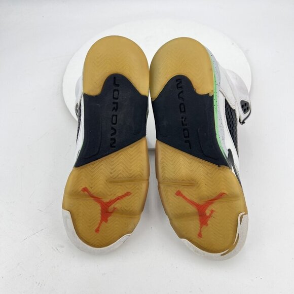 Nike Air Jordan 5 Retro Youth Size 4Y Women 5.5 440888-115 Green Space Jam Shoes - Picture 9 of 11
